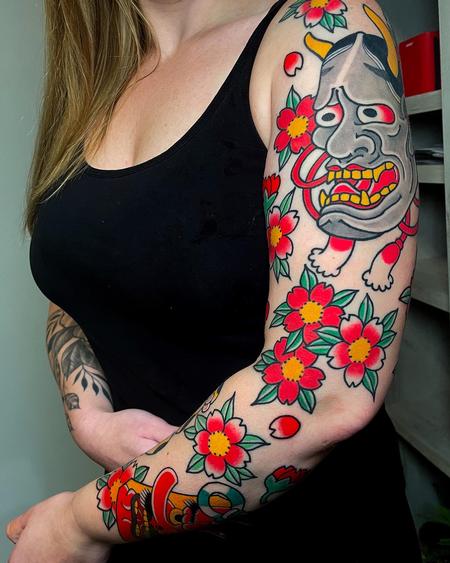 Angel Serrano - Hannya mask sleeve 